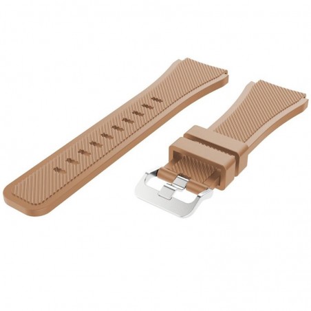 Curea silicon compatibila Asus ZenWatch 1 WI500Q, telescoape Quick Release, 22mm, Maro