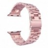 Curea metalica compatibila cu Apple Watch, 38mm, Pink/Rose