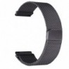 Curea metalica compatibila Pebble Time, Milanese Loop, telescoape Quick Release, 22mm, Negru