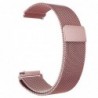 Curea metalica de tip Milanese Loop compatibila cu Huawei Watch 2 Sport, Telescoape QR, 20mm, Pink/Rose