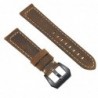 Curea piele compatibila Pebble Time Classic, telescoape Quick Release, 22mm, Maro