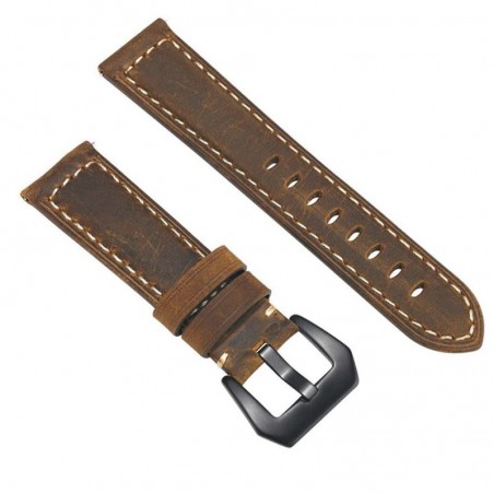 Curea piele compatibila Samsung Neo, telescoape Quick Release, 22mm, Maro
