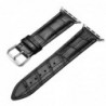 Curea din piele pentru Apple Watch, 44mm, Negru