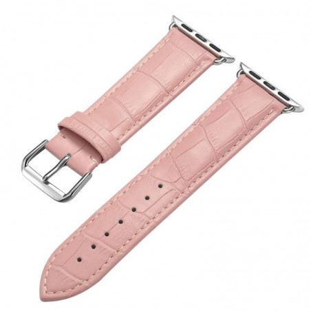 Curea din piele pentru Apple Watch, 44mm, Roz