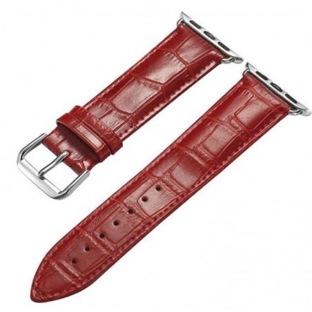 Curea din piele pentru Apple Watch, 42mm, Maro/Rosiatic