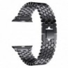 Curea metalica compatibila Apple Watch, 40mm, Negru Lucios