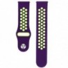 Curea silicon compatibila cu Samsung Galaxy Watch 42mm, Telescoape QR, 20mm, Violet/Verde
