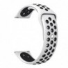 Curea silicon compatibila Huawei Watch 2 Classic, telescoape Quick Release, 22mm, Alb/Negru