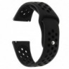 Curea silicon compatibila Samsung Galaxy Watch 46mm, telescoape Quick Release, 22mm, Negru Carbon