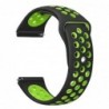 Curea silicon compatibila cu Huawei Watch 2 Sport, Telescoape QR, 20mm, Negru/Verde