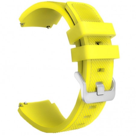Curea silicon, compatibila Huawei Watch GT, telescoape Quick Release, 22mm, Yellow