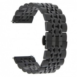 Curea metalica, compatibila Amazfit Pace 1, telescoape Quick Release, 22mm, Black