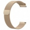 Curea tip Milanese Loop, compatibila Huawei Watch GT, telescoape Quick Release, 22mm, Retro Gold