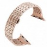 Curea metalica, compatibila Apple Watch 42mm, Diamond Rose Gold