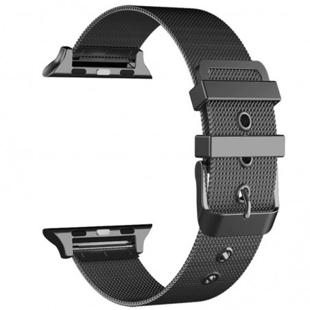 Curea tip Milanese Loop, compatibila Apple Watch 44mm, Black