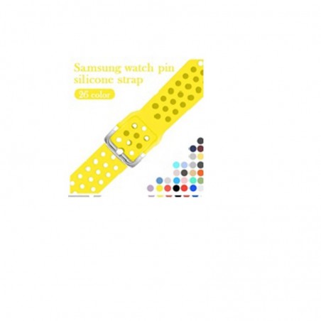 Curea din silicon, compatibila Huawei Watch 2 Sport, telescoape Quick Release, 20mm, Yellow