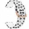 Curea din silicon, compatibila Huawei Watch 2 Sport, telescoape Quick Release, 20mm, Little Paw