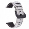 Curea din piele naturala, compatibila Amazfit Pace 1, telescoape normale, 22mm, Alb/Gri