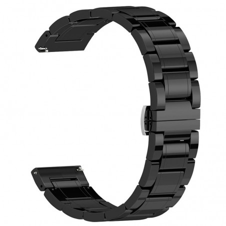 Curea ceramica, compatibila Huawei Watch GT, telescoape Quick Release, 22mm, Negru