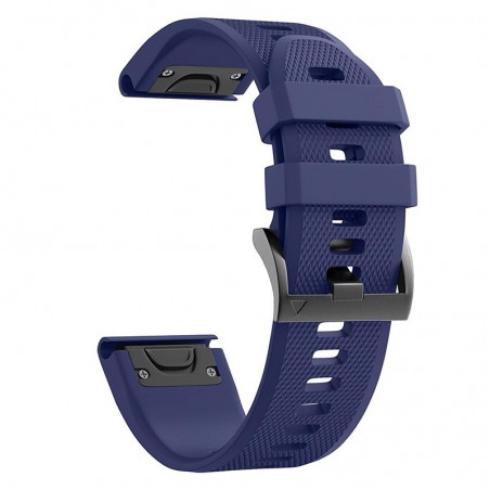 Curea silicon compatibila Garmin Quatix 3, 26mm, Granite Blue