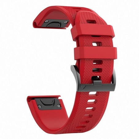Curea silicon compatibila Garmin D2 Bravo Aviator, 26mm, Rosu
