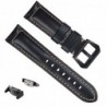 Curea piele naturala, adaptoare compatibile Samsung Gear S2 Sport, Negru