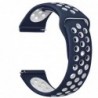 Curea silicon, compatibila Huawei Watch GT 2 42mm, telescoape Quick Release, Albastru/Alb