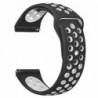 Curea silicon, compatibila Huawei Watch GT 2 42mm, telescoape Quick Release, Negru/Alb