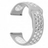Curea silicon, compatibila Huawei Watch GT 2 42mm, telescoape Quick Release, Gri/Alb