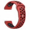 Curea silicon, compatibila Huawei Watch GT 2 42mm, telescoape Quick Release, Rosu/Negru