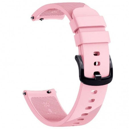 Curea silicon, compatibila Huawei Watch GT 2 42mm, telescoape Quick Release, Roz