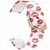 Curea silicon, compatibila Huawei Watch GT 2 42mm, telescoape Quick Release, Red Kiss