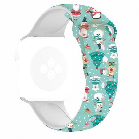 Curea silicon, compatibila Apple Watch 42mm, Magia Craciunului