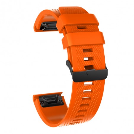 Curea silicon compatibila Garmin Fenix 3, 26mm, Portocaliu