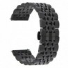 Curea otel inoxidabil, compatibila Xiaomi Amazfit GTS, telescoape Quick Release,  Negru