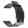 Curea piele naturala, compatibila Xiaomi Amazfit GTR 42mm, telescoape Quick Release,  Negru/Argintiu