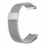 Curea Milanese Slim Fit compatibila Xiaomi AmazFit Stratos, Telescoape QR, 22mm, Argintiu