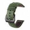 Curea piele naturala  compatibila Huawei Watch GT, Telescoape QR, 22mm, Verde