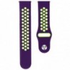 Curea silicon, compatibila Xiaomi Amazfit GTR 42mm, telescoape Quick Release,  Violet/Verde