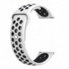 Curea silicon compatibila Huawei Watch GT, telescoape Quick Release, 22mm, Alb/Negru
