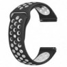 Curea silicon compatibila Huawei Watch GT, telescoape Quick Release, 22mm, Negru/Alb