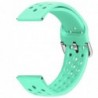 Curea din silicon compatibila cu Pebble Time Steel, Telescoape QR, 22mm, Mint Green