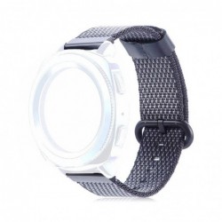Curea material textil, compatibila Amazfit Pace 1, telescoape Quick Release, 22mm, Negru/Argintiu