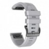 Curea silicon compatibila Garmin Fenix 6, 22mm, Gri