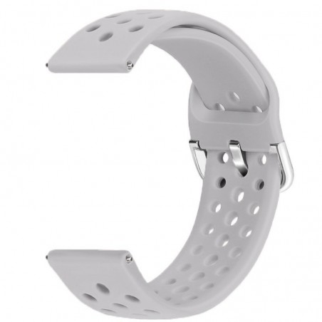 Curea silicon, compatibila Samsung Galaxy Watch Active 2, Telescoape QR, Gri