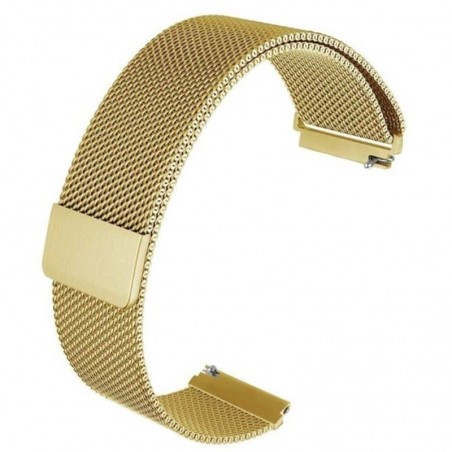 Curea Milanese Loop, compatibila Samsung Galaxy Watch Active 2, telescoape QR,  Auriu
