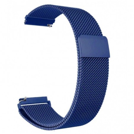 Curea Milanese Loop, compatibila Samsung Galaxy Watch Active 2, telescoape QR,  Albastru
