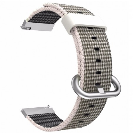 Curea material textil, compatibila Huawei Watch GT 2 46mm, telescoape QR, Gri