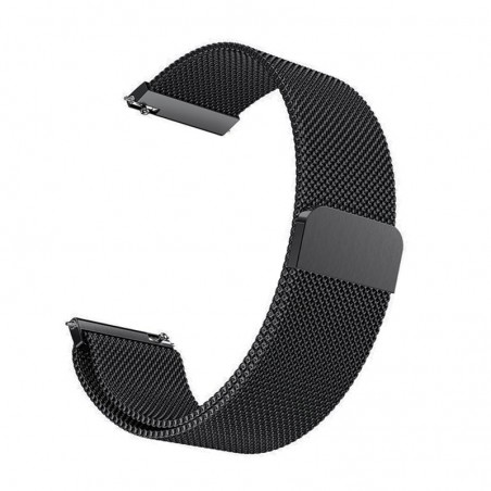 Curea Milanese Slim Fit compatibila Huawei Watch GT 2 46mm, Telescoape QR, 22mm, Negru