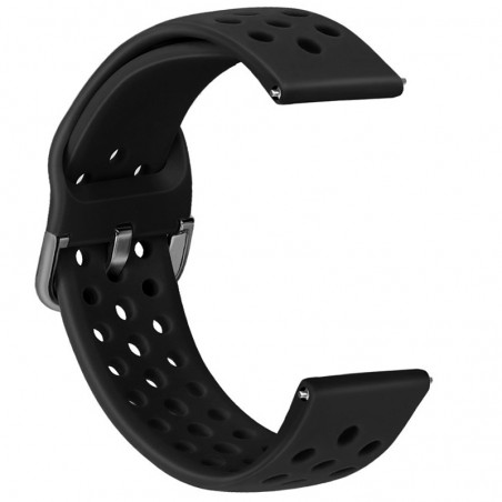 Curea silicon, compatibila Samsung Galaxy Watch 46mm, telescoape QR, Negru